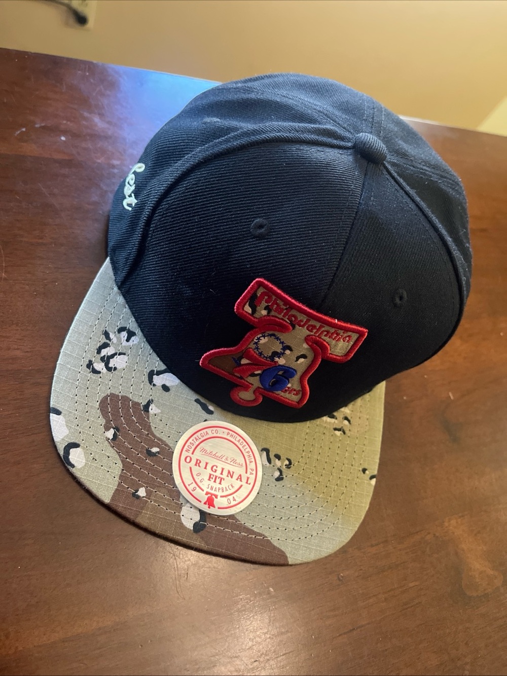 Philadelphia 76ers hat Mitchell and Ness Snapback Camo Brim Liberty Bell NWT